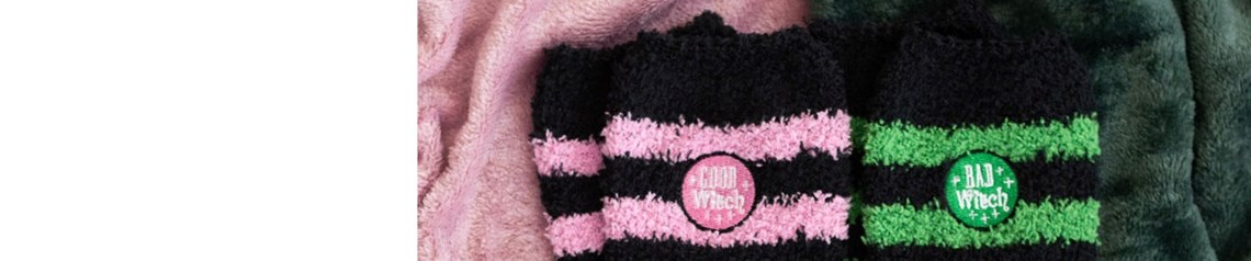 Wholesale alternative and novelty socks featuring quirky patterns and fun designs for boutiques, gift shops and alternative lifestyle stores. Trade-only with worldwide shipping.