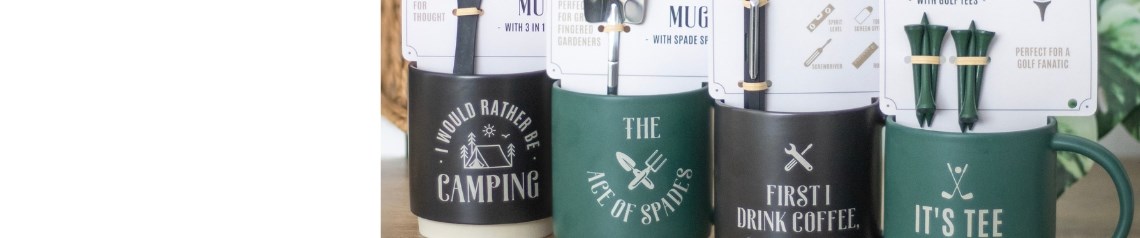 Wholesale Father's Day gifts including mugs, signs and accessories. Many designs created in-house for a unique product range. No minimum order and worldwide shipping.