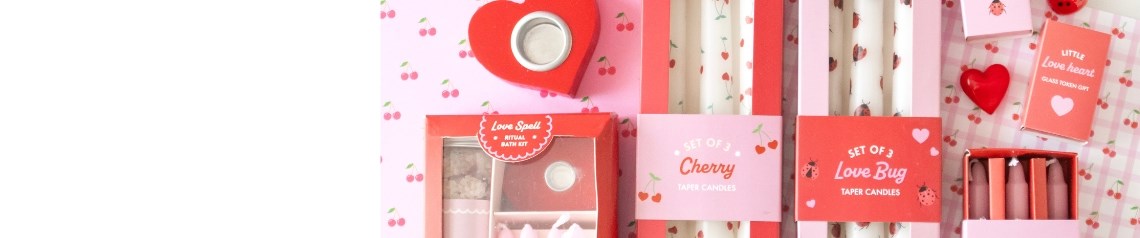 Wholesale Valentines Day gifts and romantic keepsakes with many exclusive in-house designs. Heart-themed mugs, decor and sentimental gifts for partners and friends.