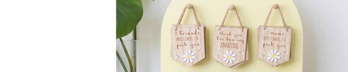 Wholesale decorative signs with funny quotes, witty sayings and inspirational phrases. Available in various sizes and styles, perfect for home decor and gift shops. Bulk supply with no minimum order.