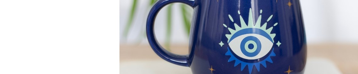 Trendy mystical gifts and home accessories from the All Seeing Eye collection. Combines modern style with ancient symbolism for protection, positivity and spiritual energy. Ideal for gift shops and metaphysical retailers. No minimum order, ships worldwide.