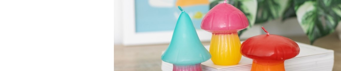 Groovy mushroom decor and vibrant accessories from the Funky Fungi collection. Includes colourful homeware, cheerful crystals and cute mushroom jewellery. Perfect for gift shops and retailers targeting playful, dopamine-boosting trends. No minimum order, ships worldwide.