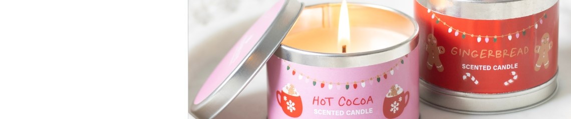 Wholesale festive home fragrance including candles, incense, wax warmers and holders. Perfect for cosy seasonal displays.