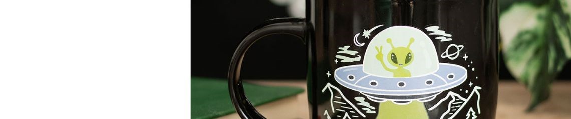 ci fi gift and home decor range featuring alien inspired collectibles and outer space novelty items, ideal for fandom stores, pop culture retailers and gift shops looking for unique sci fi products, available wholesale with no minimum order and worldwide shipping.