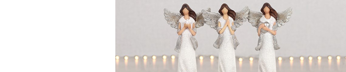 Wholesale angel decorations and giftware. Elegant home accessories and spiritual designs for year-round and seasonal displays.