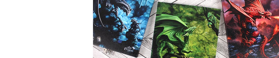 Wholesale dragon gifts and homeware featuring Anne Stokes fantasy art. Includes mugs, plaques, incense burners and more.