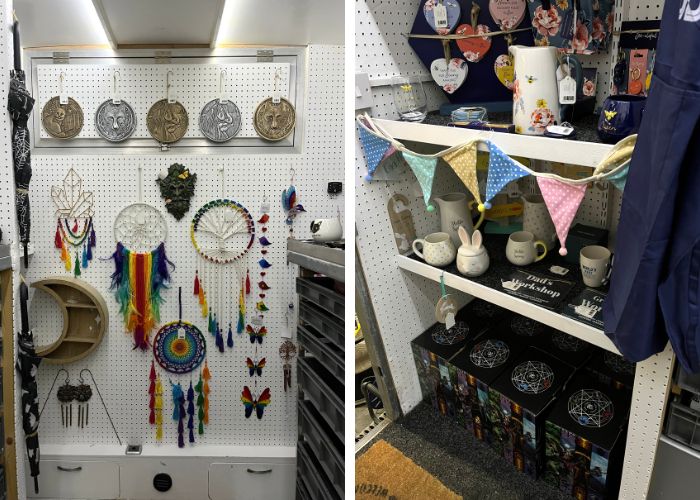 Image of dreamcatchers, Lisa Parker plaques and spring ranges