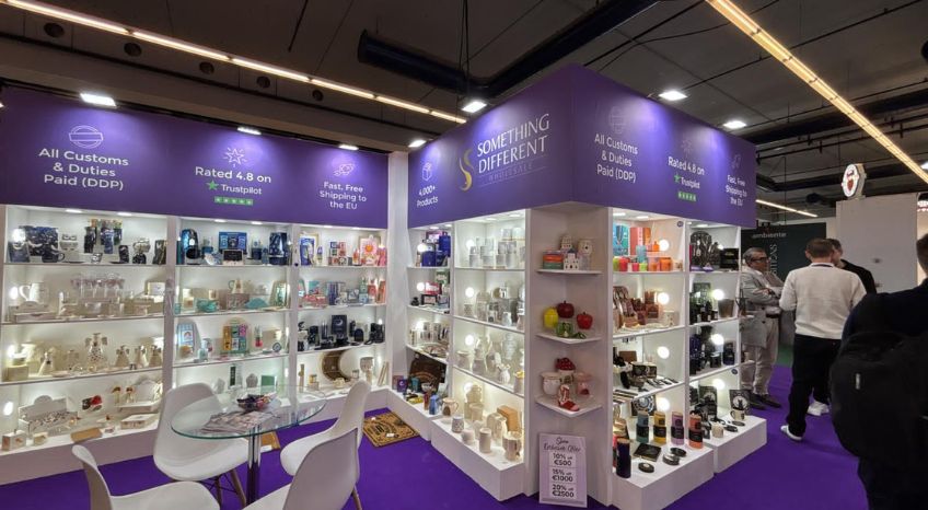 Displays of our wholesale home and gift products