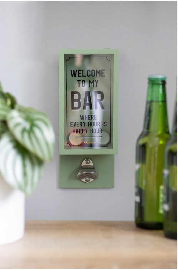 Green Garden Bar Bottle Opener Plaque