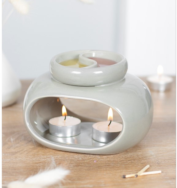Grey Double Oil Burner