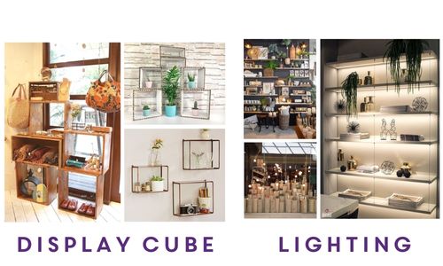 Images of Display Cubes and Store Lighting
