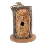 Carved Owl Bird House