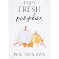 Farm Fresh Pumpkins Metal Hanging Sign