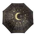 Black Astrology Wheel Umbrella