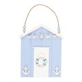 Blue Life Ring Beach Hut Hanging Decoration