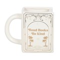 Read Books Be Kind White Book Shaped Mug