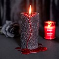 The Bloodline Debossed Bleeding Pillar Candle