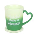 Tazza "Matcha Made in Heaven" con coperchio e sottobicchiere