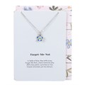 Forget-Me-Not Flower Necklace on Greeting Card