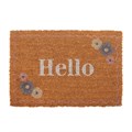 Natural Floral Hello Doormat
