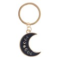Blue Moon Phase Crescent Moon Keyring