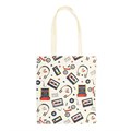 Retro 80s Print Polycotton Tote Bag