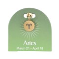 Aries Gold Tone Zodiac Sign Charm