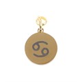 Cancer Gold Tone Zodiac Sign Charm