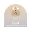 Libra Gold Tone Zodiac Sign Charm
