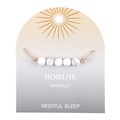 Howlite Crystal Beaded Chain Bracelet