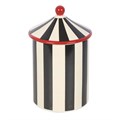 Black Striped Circus Tent Storage Jar
