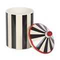 Black Striped Circus Tent Storage Jar