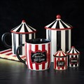 Black Striped Circus Tent Storage Jar