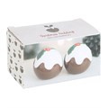 Christmas Pudding Salt and Pepper Shakers