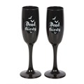Set of 2 Dead Thirsty Champagne Flutes