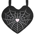 Spiderweb Heart Satin Tote Bag