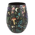 Dark Forest Print Stemless Wine Glass