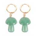 Aventurine Crystal Mushroom Earrings