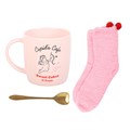 Cupid's Cafe Mug, Spoon and Socks Set