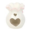 White and Pink Bow Oil Burner