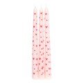 Set of 3 Love Heart Taper Candles