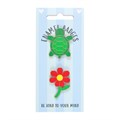 Lote de 2 insignias con forma de tortuga y flor