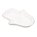 White Hand of Hamsa Incense Holder and Trinket Dish