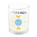 Under Watchful Eyes White Rose Candle with Crystals