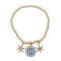 All Seeing Eye Beaded Charm Bracelet