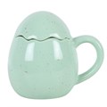 Simpatica tazza a forma di uovo con coperchio