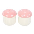 Pink Mushroom Salt and Pepper Shakers