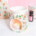 Quemador de aceite con estampado floral