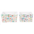 Juego de 2 cestas de cerámica con estampado floral para bayas