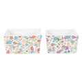 Juego de 2 cestas de cerámica con estampado floral para bayas